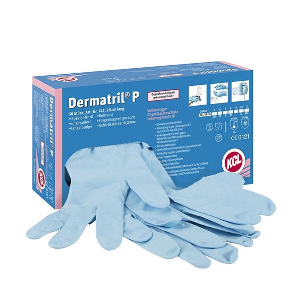 Hộp găng tay chống hóa chất Đức P743 (25 pairs/box)-P743S7