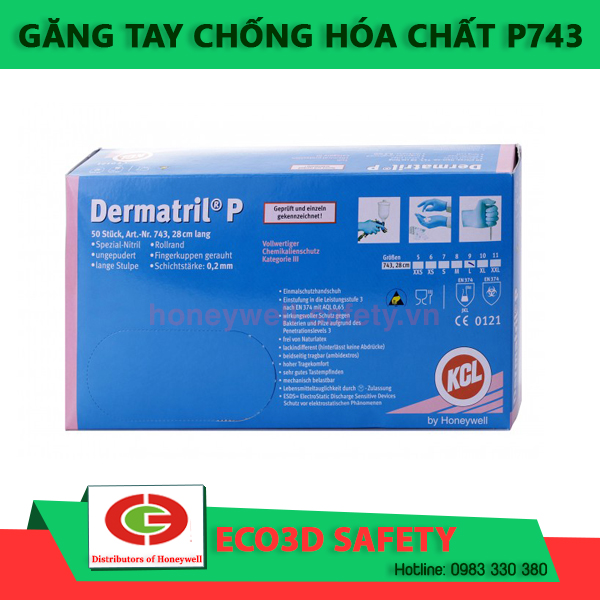 Hộp găng tay chống hóa chất DERMATRIL P743 - KCL