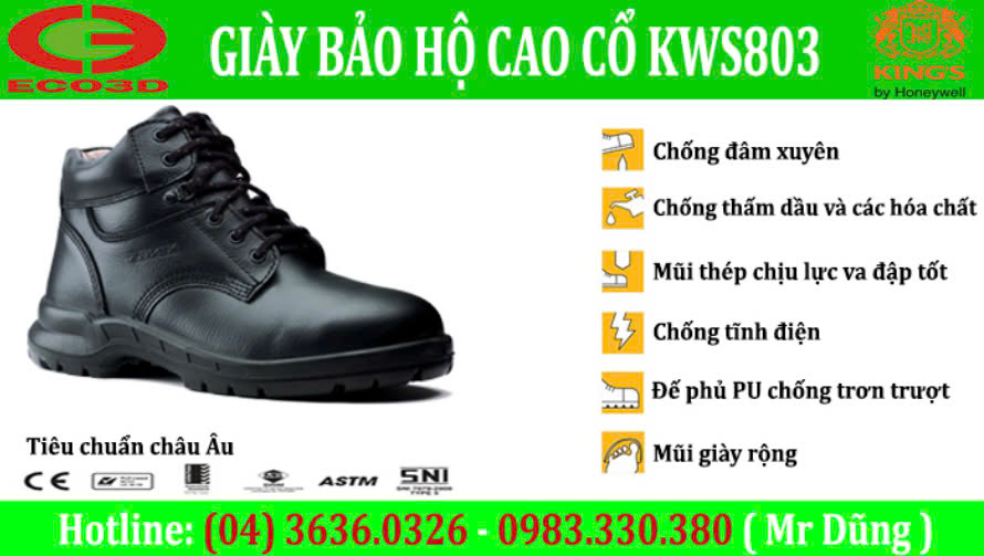 giày bảo hộ cao cổ KWS803