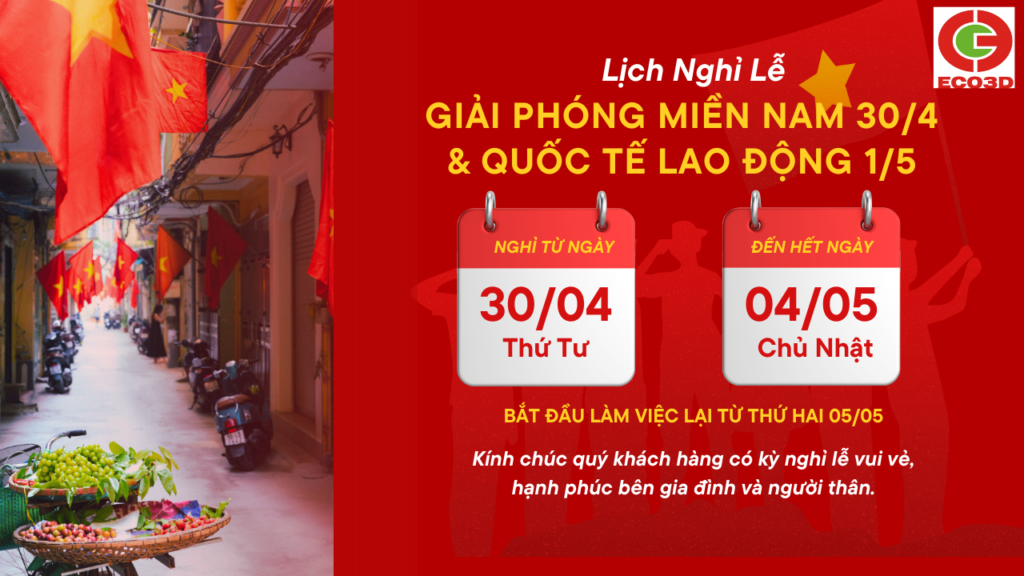 Kỳ nghỉ lễ 30/04 và 01/05