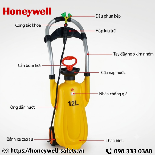 Bình rửa mắt khẩn cấp di động 12L