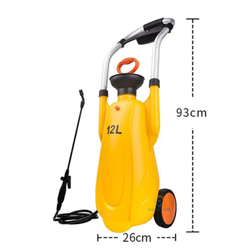 Bình rửa mắt khẩn cấp di động 12L có bánh xe