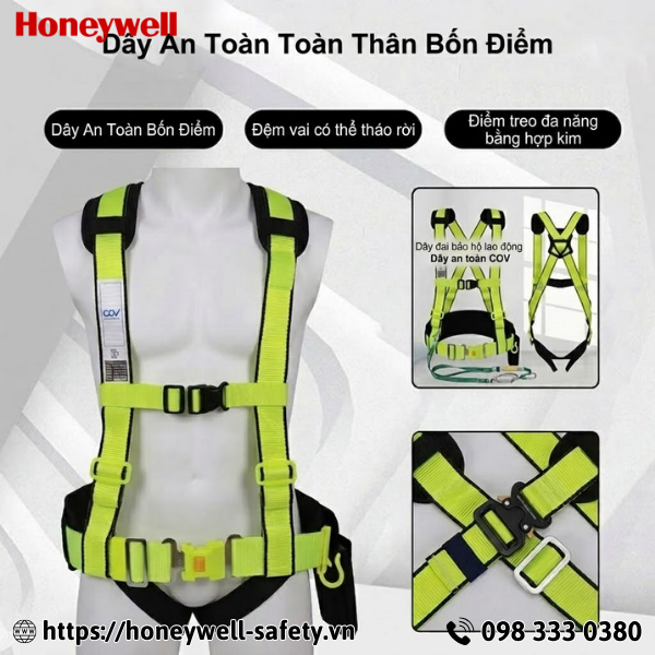 Dây đai an toàn bán thân 2 móc sắt thường VINAB-B003-03