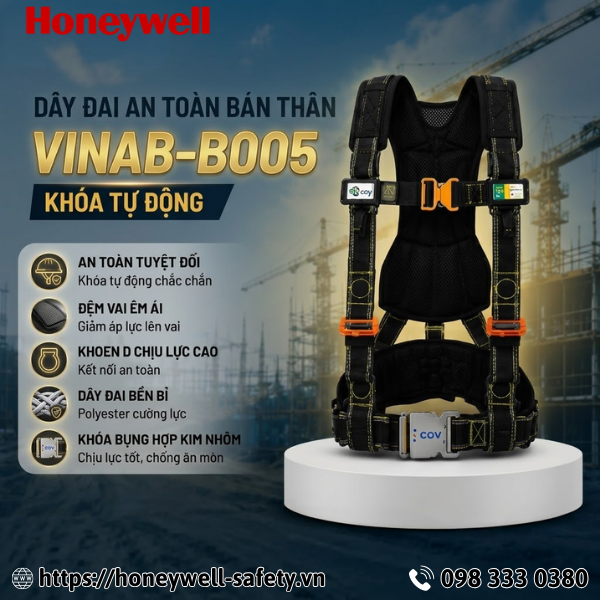 Dây đai an toàn bán thân khóa tự động VINAB-B005
