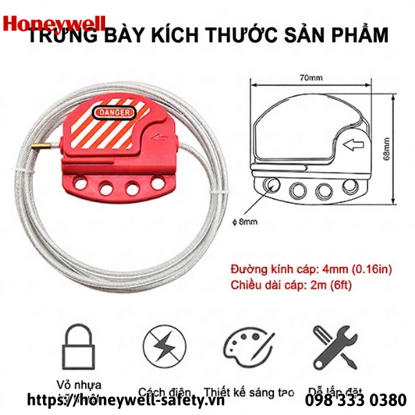 Khóa cáp xoắn thép PROLOCKEY CB01-4