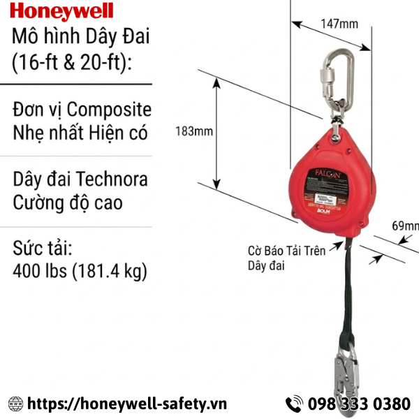 Khóa hãm trượt chống rơi Miller RL20SS-Z7/20FT