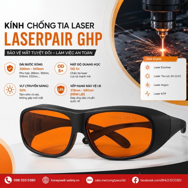 Kính chống tia laser LaserPair GHP 200 - 540nm