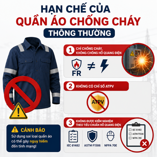 Quần áo chống hồ quang điện bảo vệ người lao động như thế nào?
