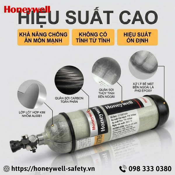 Bình carbon 300 bar dành cho bộ SCBA T8000