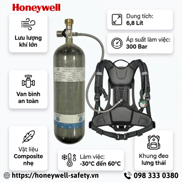 Bình khí SCBA Composite 6.8L KH10-B