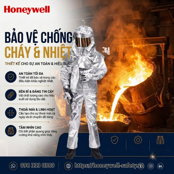 Bộ quần áo chịu nhiệt 500 độ C QA-CN500-TN