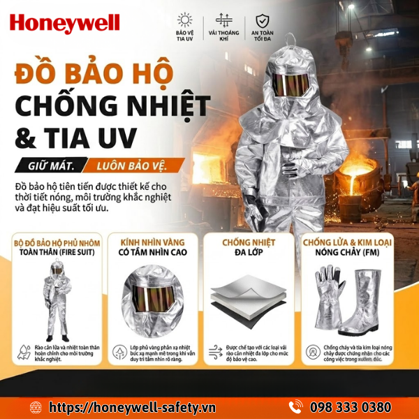 Bộ quần áo chịu nhiệt 500 độ C QA-CN500-TN