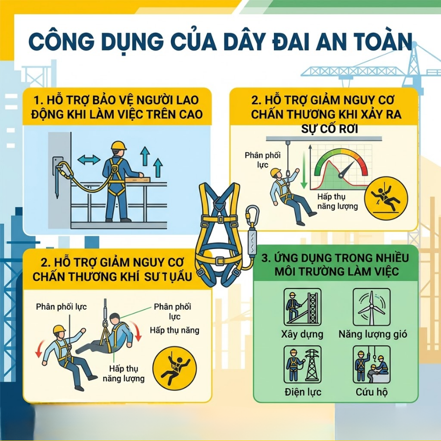 Công dụng của dây đai an toàn