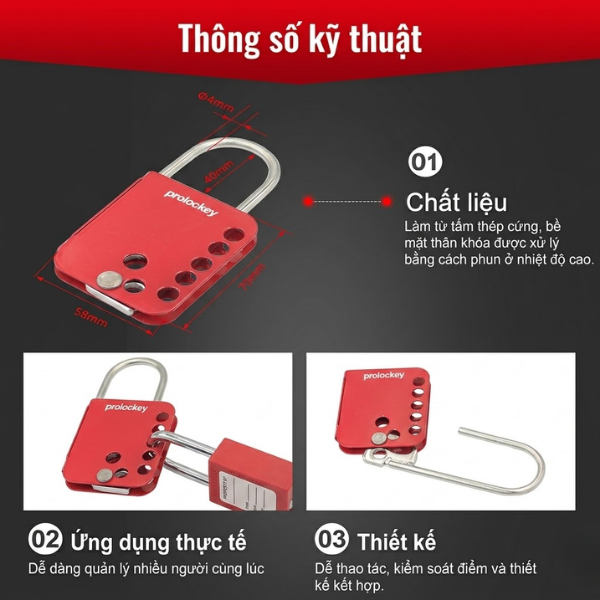 Kẹp khóa nhóm hình bướm PROLOCKEY BAH03