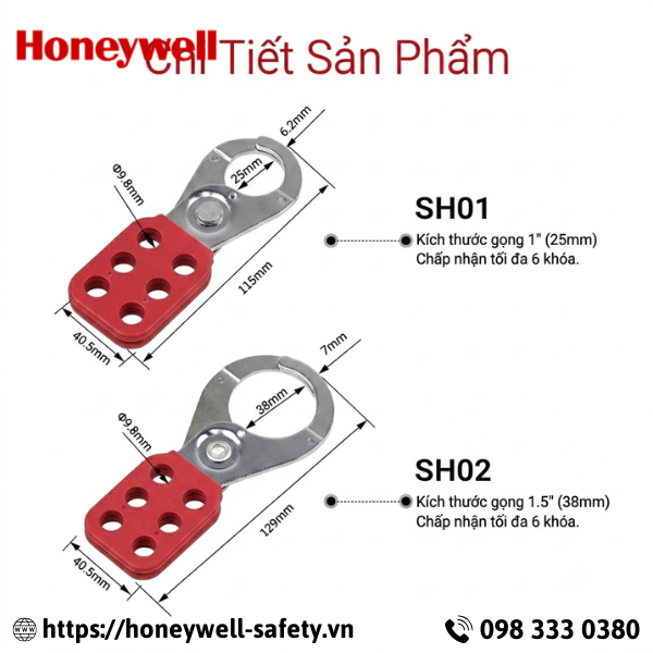 Khóa nhóm 6 lỗ hàm thép 25mm SH01 PROLOCKEY