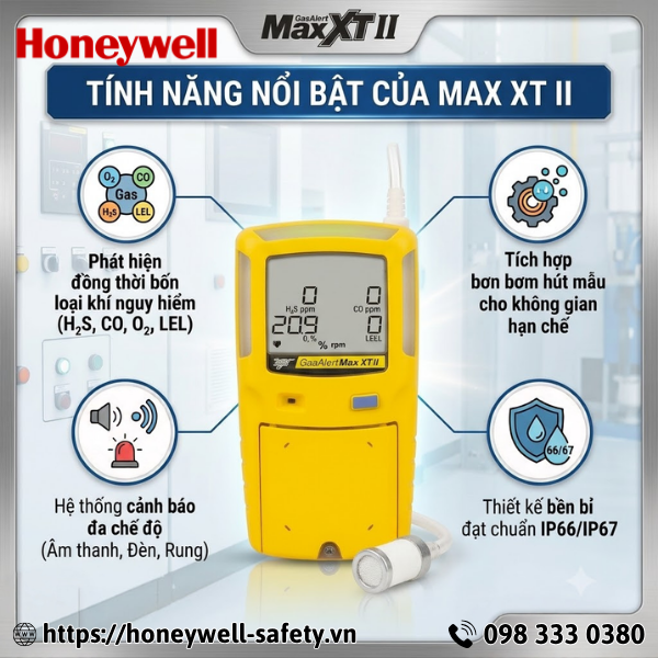 Máy dò 4 khí Honeywell BW Max XT II