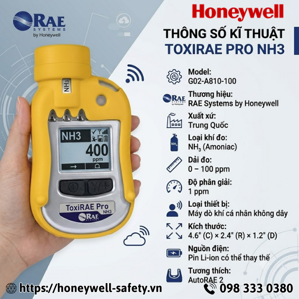 Máy đo đơn khí Honeywell ToxiRAE Pro PGM-1860