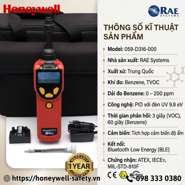 Máy đo khí benzene và tvoc UltraRAE 3000+ PGM-7360