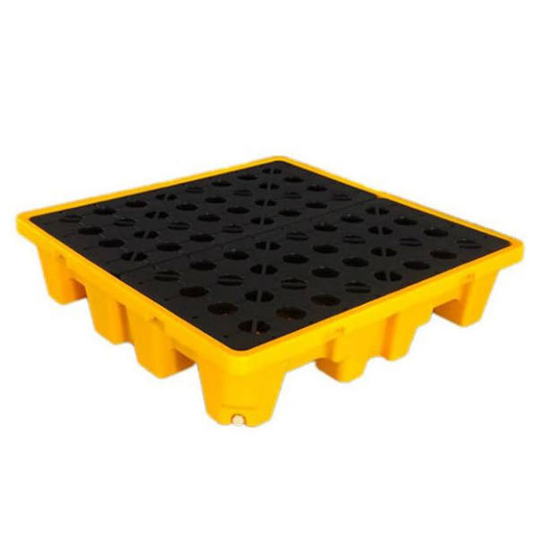 Pallet chống tràn hóa chất 4 phuy 1300 × 1300 × 300mm