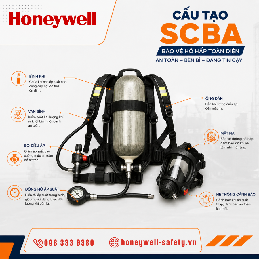 Cấu tạo của bình SCBA?
