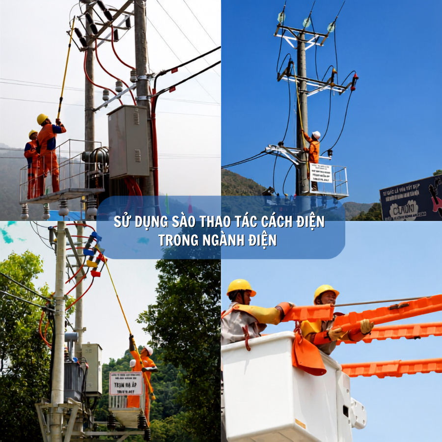 Ứng dụng của sào thao tác cách điện