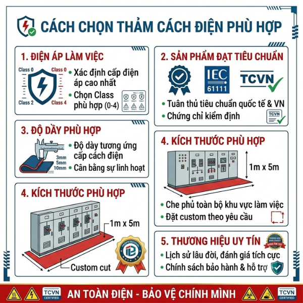 Cách chọn thảm cách điện phù hợp