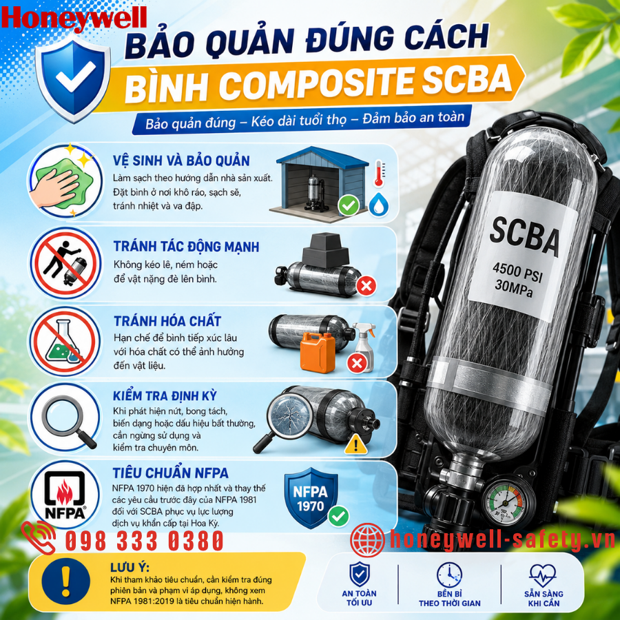 Bảo quan bình composite đúng cách
