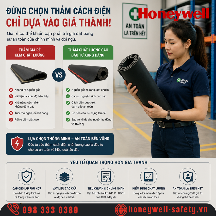 Chọn thảm cách điện chỉ dựa vào giá thành