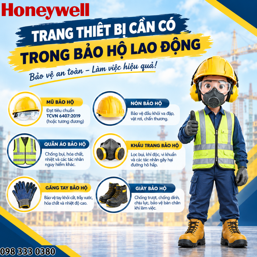 Trang thiết bị cần có trong bảo hộ lao động
