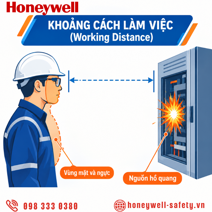 Khoảng cách làm việc với hồ quang điện