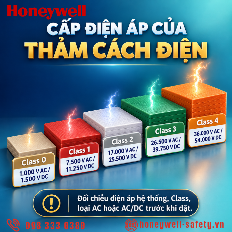 Các cấp của thảm cách điện