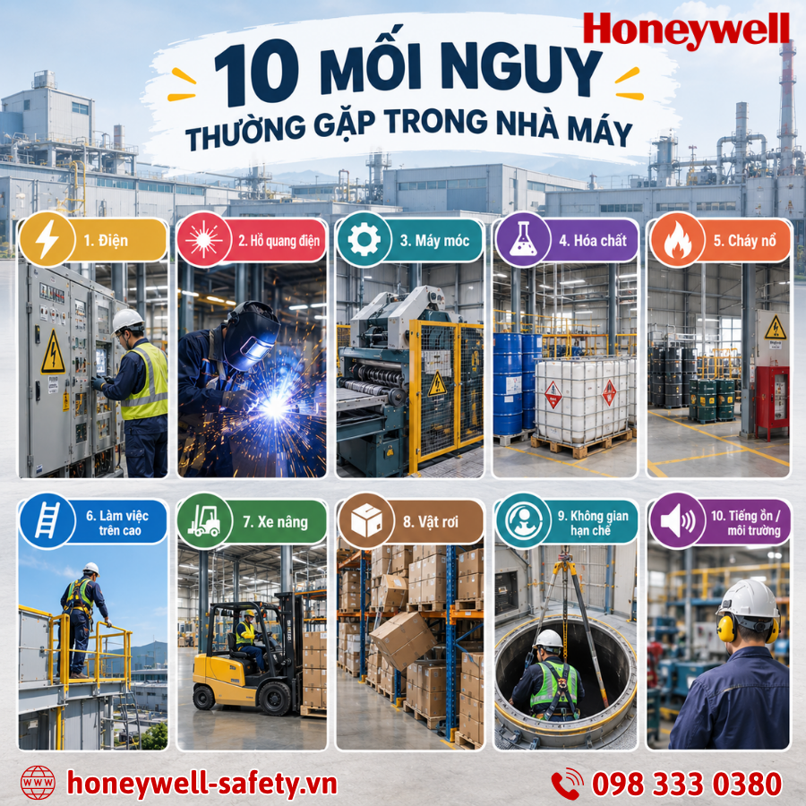 10 mối nguy thường gặp trong nhà máy