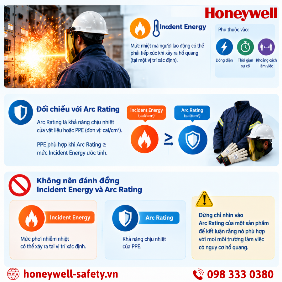 Vì sao Incident Energy quan trọng khi chọn PPE hồ quang?
