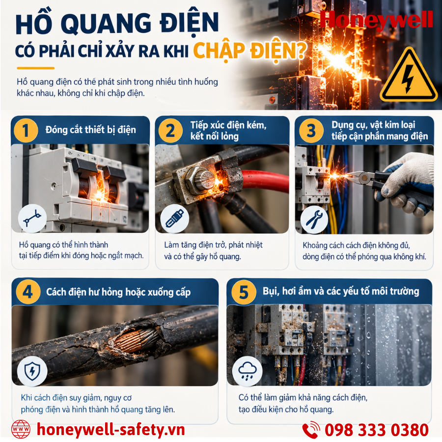 Tai nạn hồ quang điện xảy ra khi nào
