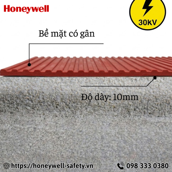 Thảm cách điện KENJI 30kV dày 10mm rãnh