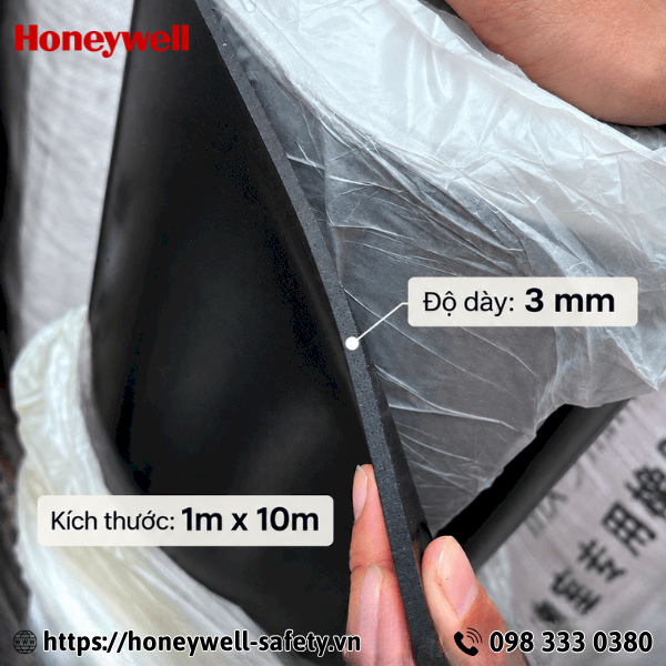 Thảm cách điện Kenji 5kV dày 3mm trơn màu đen