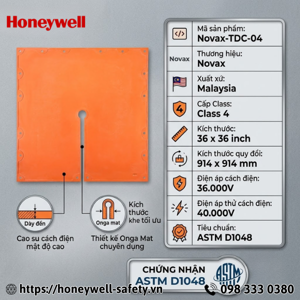 Thảm cách điện Novax Class 4 T-RIB/06 36kV