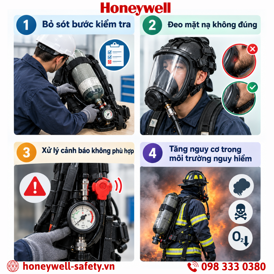 Rủi ro khi sử dụng SCBA chưa qua huấn luyện