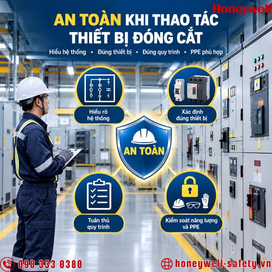 Làm thế nào để thao tác thiết bị đóng cắt an toàn?