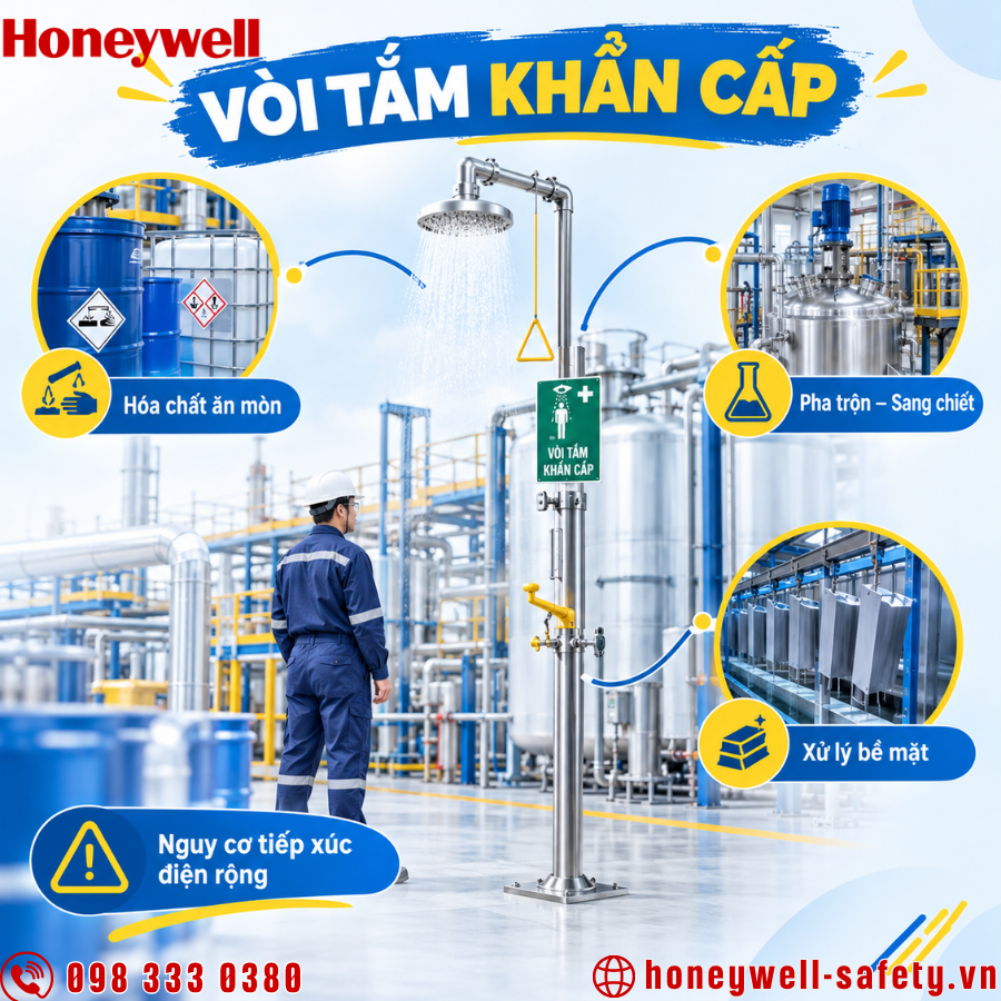 Khi nào cần trang bị vòi tắm khẩn cấp?