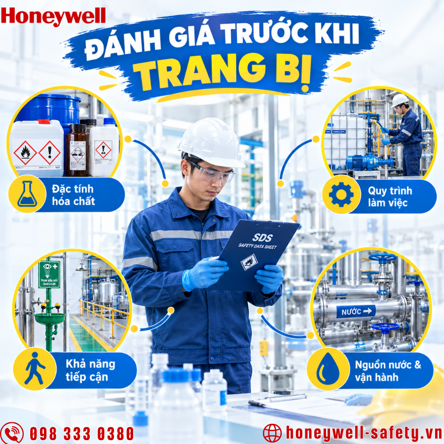 Khi nào nên sử dụng thiết bị rửa mắt và tắm khẩn cấp kết hợp?