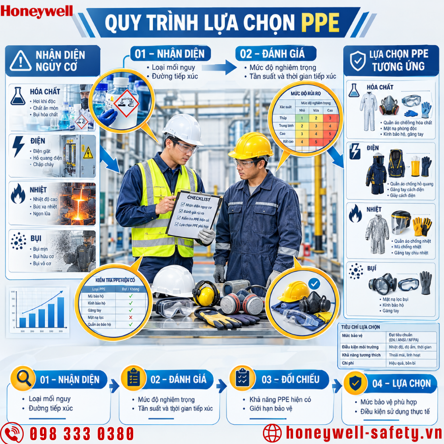 Khi công việc đòi hỏi bảo vệ trước nhiều mối nguy cùng lúc