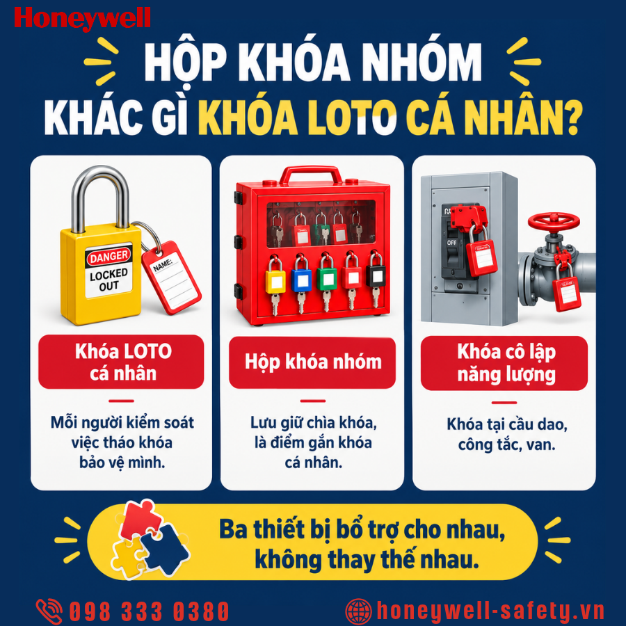Vì sao cần sử dụng hộp khóa nhóm LOTO?