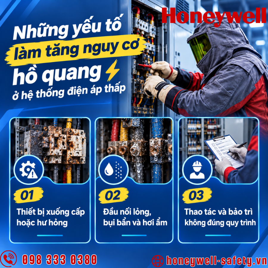Những yếu tố làm tăng nguy cơ hồ quang ở hệ thống điện áp thấp