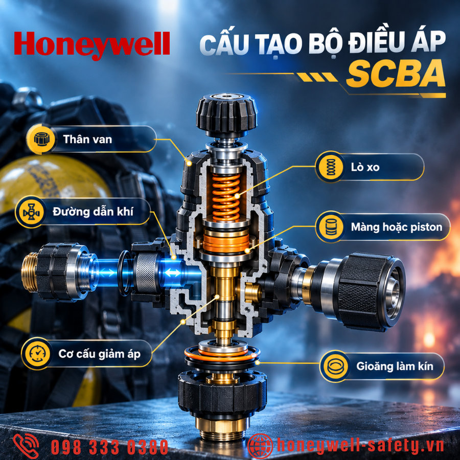 Cấu tạo và nguyên lý hoạt động của bộ điều áp SCBA