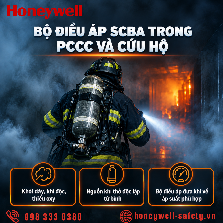 Bộ điều áp SCBA trong PCCC và cứu hộ