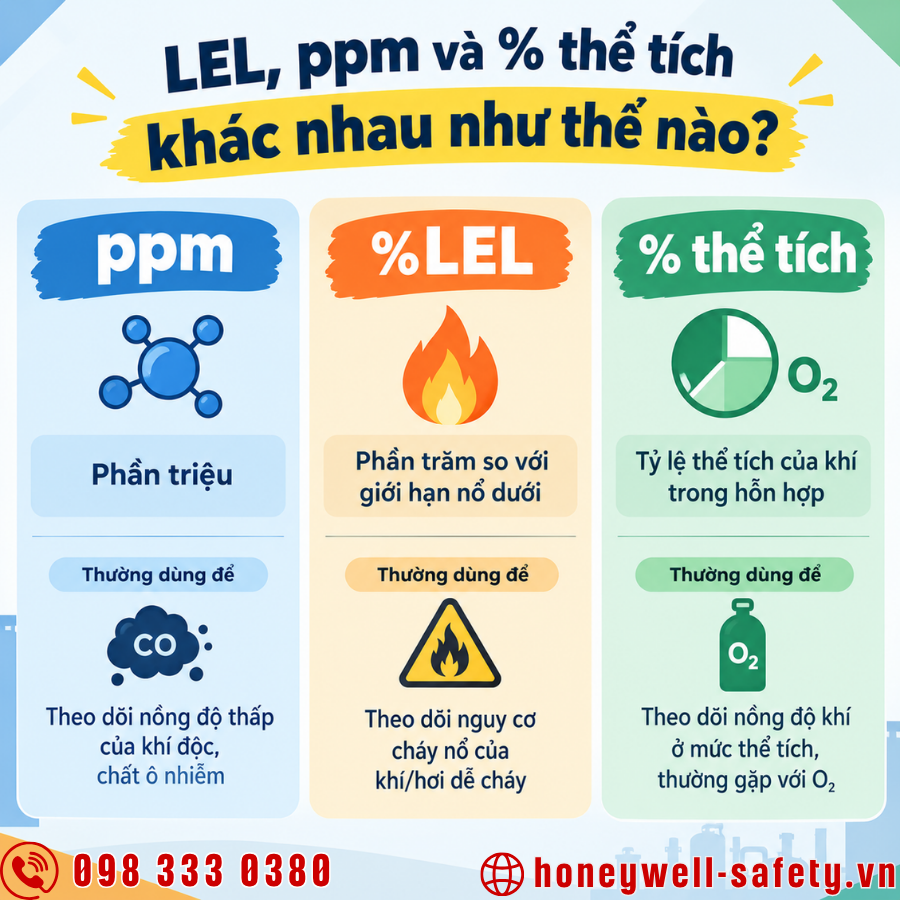 ppm thường được sử dụng để đo loại khí nào?