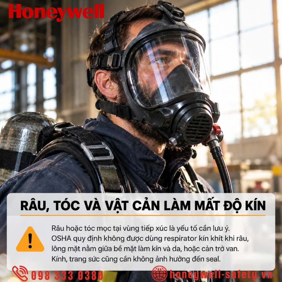 Nguyên nhân khiến mặt nạ SCBA mất độ kín khít