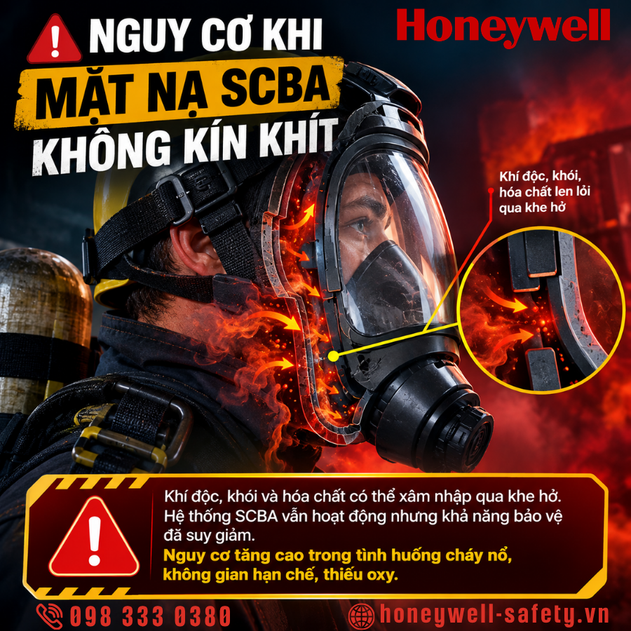 Nguy cơ khi sử dụng mặt nạ SCBA không kín khít