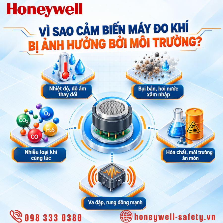 Vì sao cảm biến máy đo khí có thể bị ảnh hưởng bởi môi trường làm việc?